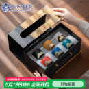 苏氏陶瓷（SUSHI CERAMICS）手绘釉画彩茶杯千里江山六色功夫茶杯节日伴手礼茶具手提礼盒套装