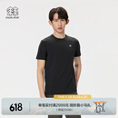 KOLON SPORT/可隆SECO速干T恤 男子运动户外吸湿夏UPF50+防晒抗菌上衣短袖 LHRT5MTT25-BK 黑色 L 175/96A