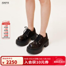 SMFK低帮荒野马靴 厚底增高德比鞋休闲舒适百搭鞋子S0008B1/B2/BB1/W 荒野黑S0008B2 36
