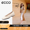 爱步（ECCO）单鞋女 倪妮同款羊皮一脚套方头浅口平底低跟鞋 安妮208553 石灰色20855301378 37