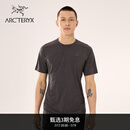 ARC'TERYX始祖鸟 KADEM HENLEY SS 透气 男子 速干短袖T恤 Black Heather/黑灰色 L