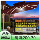 嗯哼匠（uhhuh master）户外遮阳伞庭院带灯伞太阳能LED灯条室外别墅露台花园大型罗马伞 旗舰款/带灯/伞骨全亮LED/2.5米1