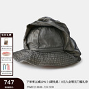 例外（EXCEPTION）新中式女装春季新款原创设计桑蚕丝遮阳时尚休闲帽子 黑色\99 58