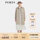 PORTS宝姿女装2025春夏新款质感浅棕挺括风衣 质感浅棕 XS