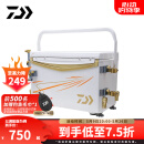 达亿瓦（DAIWA）25新款 一击 带升降脚钓箱 带配件多功能可坐人免安装钓鱼箱 29L 【满配右手版】29升-白x金 外尺寸约52.5x30x36.5cm