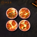 枫岚情（FENGLANQ）宜兴紫砂主人杯手工名家张小岭泥绘功夫品茗杯小杯山水杯子泡茶杯 张小岭 山水杯 四个一套