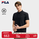 FILA 斐乐官方男装针织短袖POLO衫2025夏季新款休闲凉感基础上衣 传奇蓝-NV XL 180/100A/XL