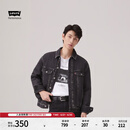 Levi's李维斯情侣同款美式宽松时尚休闲街头情侣牛仔棉服夹克外套 黑色 L