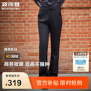 波司登（BOSIDENG）90绒羽绒裤女通勤百搭修身显瘦冬季保暖外穿微喇长裤 黑色8056 L 170/74A