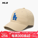 MLB帽子男女棒球帽四季大标软顶遮阳鸭舌帽3ACP6601N-07BGS-F/米黄色