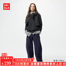 优衣库【加购】女装针织廓形长裤/弯刀镰刀裤子483722 475344 483722/69藏青色 M