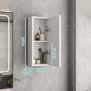 赛乐透定制卫生间小吊柜墙壁柜壁挂式储物柜墙上置物柜收纳柜洗漱台边柜 单门30*20*60两层白色