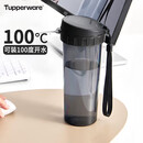 特百惠（Tupperware）茶韵500ML塑料杯男女士学生夏季运动水杯子户外便携大容量 酷炫黑