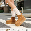 UGG秋季女士舒适纯色厚底雪地靴 1134526CHE|栗色37