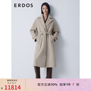 ERDOS 660G双层拉绒毛呢大衣中长款外套女羊绒大衣 锡器灰 165/88A/L