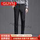 GUYN高端品牌休闲裤男2025夏季新款直筒裤轻商务西裤薄款长裤 黑色 黑色 29