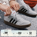 adidas「小锯齿」D-PAD CLASSIC休闲美高风复古篮球板鞋阿迪达斯 浅灰/黑色/浅猩红   42