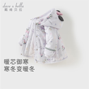 戴维贝拉（DAVE＆BELLA）冬季新款女童防水棉服儿童连帽外套女宝宝长袖外衣小童上衣童装 米妮图案【现货】 110 cm（建议身高100-110cm）