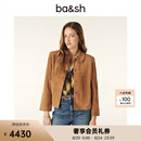 ba&sh bash2024新款秋冬美拉德麂皮翻领法式短外套1H24MILA【价不对】 CAMEL M （1）