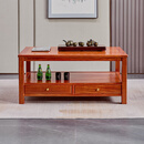 三匠名居红木家具非洲花梨（学名：刺猬紫檀）大茶几平几客厅沙发茶几实木新中式干泡茶桌茶台R 大茶几：110-60-58cm