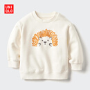 优衣库婴幼儿宝宝JOP卫衣/长袖运动衫上衣478826 483040 478826/01乳白色 90