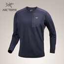 ARC'TERYX始祖鸟 RHO LT CREW NECK 男子 内层长袖上装 BLACK SAPPHIRE/蓝黑色 L