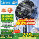 美的（Midea）【变频轻音】空气循环扇家用遥控电风扇四季净化扇轻音落地扇99%抑菌桌面小风扇大风力风扇GDG24ZR