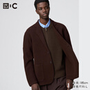 优衣库合作款/男装女装针织茄克/外套夹克西装25秋冬新款480812 38 深褐色 M /170/92A