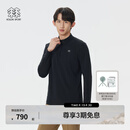 KOLON SPORT/可隆户外吸湿速干T恤 男子S-FUNCTIONAL半拉链长袖内搭 LHZT5AN023-BK 黑色 XL 180/100A