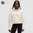 lululemon丨Scuba 女士超宽松款烟囱领卫衣 LW3IFSS 浅象牙白/金 M /L