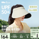 蕉下（beneunder）蛋卷灯罩帽大檐空顶帽防晒帽女遮阳帽登山帽太阳帽男UL712白