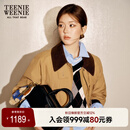 Teenie Weenie【赵露思同款】小熊工装风潮酷短款轻薄棉服外套女装