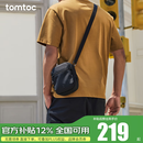 tomtoc斜挎包便携旅行小包休闲轻便小背包男女手机包防盗刷随身小包T37 墨黑 1.3L｜轻便出行