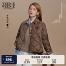 Teenie Weenie【赵露思同款】小熊女装棉服2025秋季新款焦点巴恩夹克外套 深棕色 S