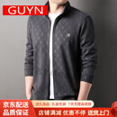 GUYN高端品牌夹克衫男2025秋秋季中青年潮牌休闲外套时尚男装 灰色 灰色 M
