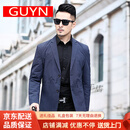 GUYN高端品牌西装外套男25夏季潮流中青年休闲气质小西服上衣 蓝色 蓝色 M 170