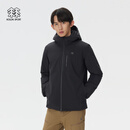 KOLON SPORT/可隆户外防水羽绒服 男士透湿防风耐磨连帽轻量鹅绒夹克 LHDJ5WNT41-BK 黑色 XL 180/100A
