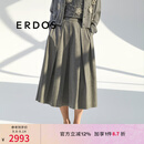 ERDOS 伞裙纯色职场通勤风A字裙中长款女半身裙 海鸥灰 170/72A/L
