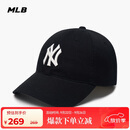 MLB帽子男女软顶棒球帽虞书欣明星同款运动鸭舌帽3ACP6601N-50BKS-F