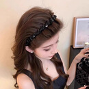 巴黎王妃发箍女2025新款轻奢压发头箍气质小香风串珠缠绕发捆头饰 【巴黎王妃发箍】黑色1个