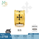 周生生七夕礼物黄金转运珠王安宇同款 信念XL情侣串珠 不含绳86640C定价