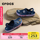 卡骆驰（CROCS）洞洞鞋贝雅卡骆班轻便耐磨一脚蹬休闲鞋|205089 深蓝/辣椒红-4CC 43 (270mm)