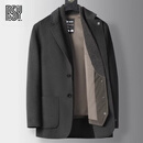 BG GLAMURB轻奢品牌上衣西服男士外套呢子秋季新款高端商务休闲西装外套男装 K32灰色[内胆] L