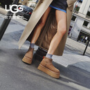 UGG秋季女士时尚舒适圆头保暖厚底休闲经典迷你短靴雪地靴1168170 CHE | 栗色 36