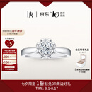 DR现货雪心印记求婚钻戒铂金戒指 BELIEVE经典款钻石纪念日七夕礼物 TOP*【限量现货闪发】7分H色SI1 具体手寸 详询客服