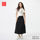 优衣库女装罗纹针织喇叭裙478325 09 黑色 M /160/68A