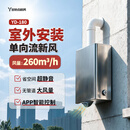 多依点新风YD-180单向流室外新风机 室外无管道家用壁挂新风系统除pm2.5霾醛 壁挂式 260m³/h YD-180白色【含基础安装】