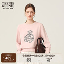Teenie Weenie小熊女装卫衣2025秋季新款趣味大熊图案简约舒适上衣 浅粉色 S