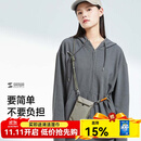 SANWA SUPPLY时尚单肩斜挎手机包 CORDURA耐磨双机收纳袋 户外包大容量装水瓶 竖款 灰茶绿