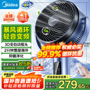 美的（Midea）【变频轻音】空气循环扇家用遥控电风扇四季净化扇轻音落地扇99%抑菌桌面小风扇大风力风扇GDG24ZR